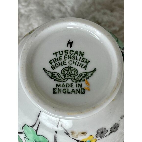 Vintage Floral Teacup & Saucer Tuscan Fine English Bone China - Picture 5 of 6